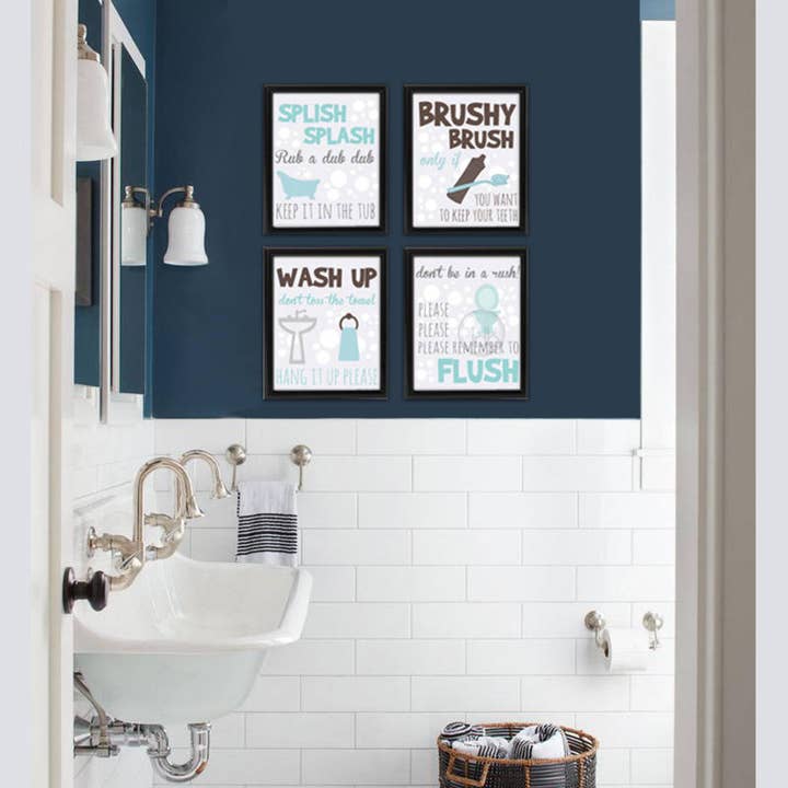 Fun Bathroom Wall Decor for Kid's Bathroom for wholesale by La Design Boutique