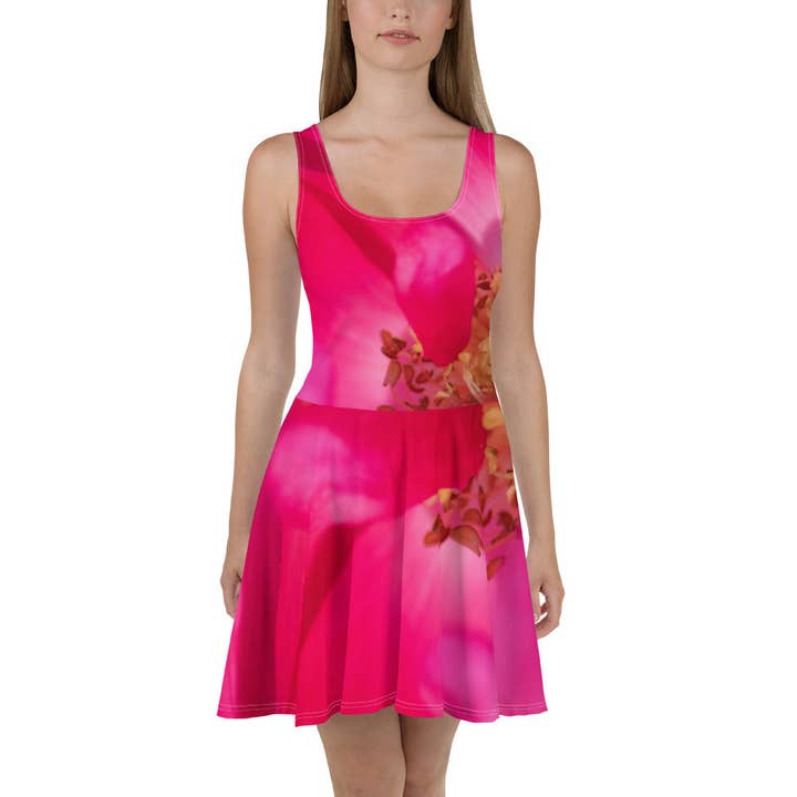 IszyBee Pink Flower Dress for wholesale by IszyBee Arts