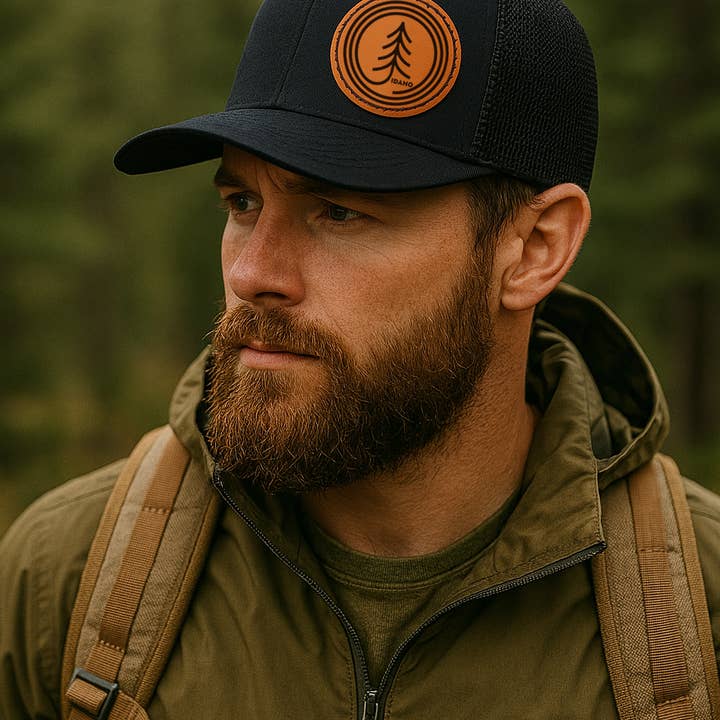 Mad River – Engroshandel Trucker hat - Unisex – Lædertræ Patch Hat med Tilpasset Tekst - R112 Trucker2