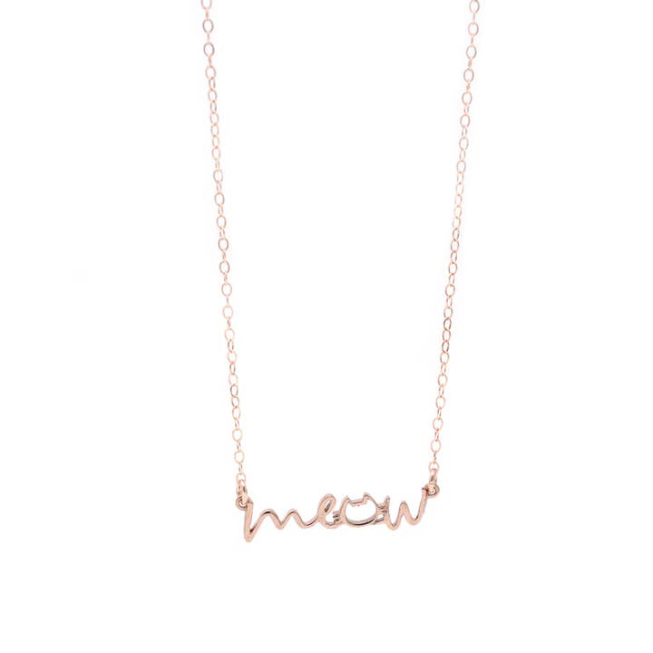 The Meow Cat Necklace for wholesale by Poppy and the Puppy
