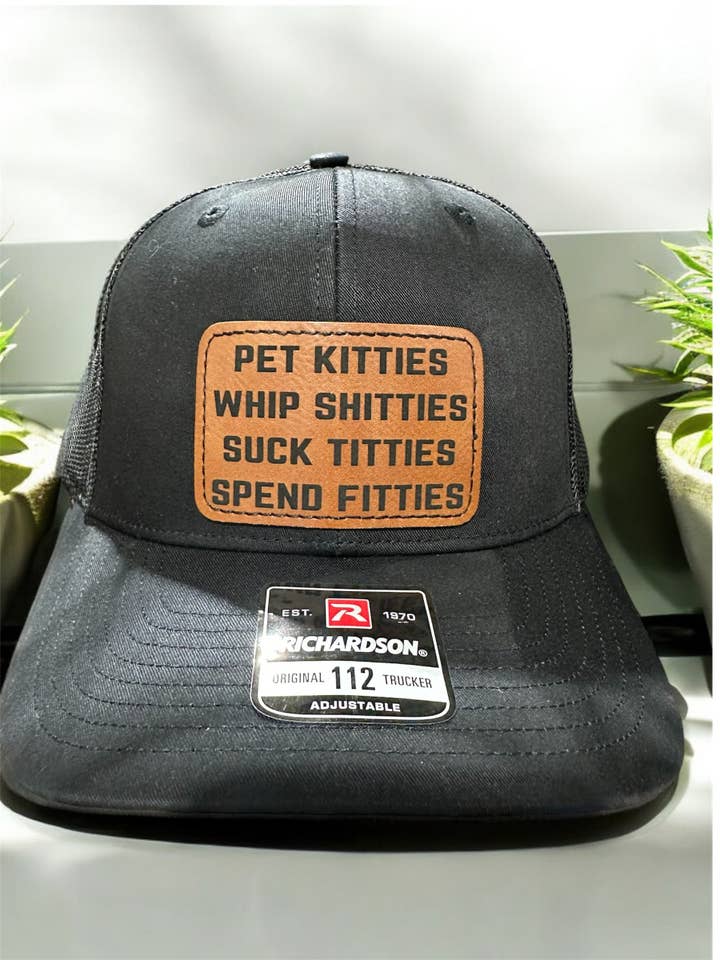 Casquette Trucker Richardson 112 pour hommes "Pet Kitties Spend Fitties" pour la vente par Designed To Flaunt