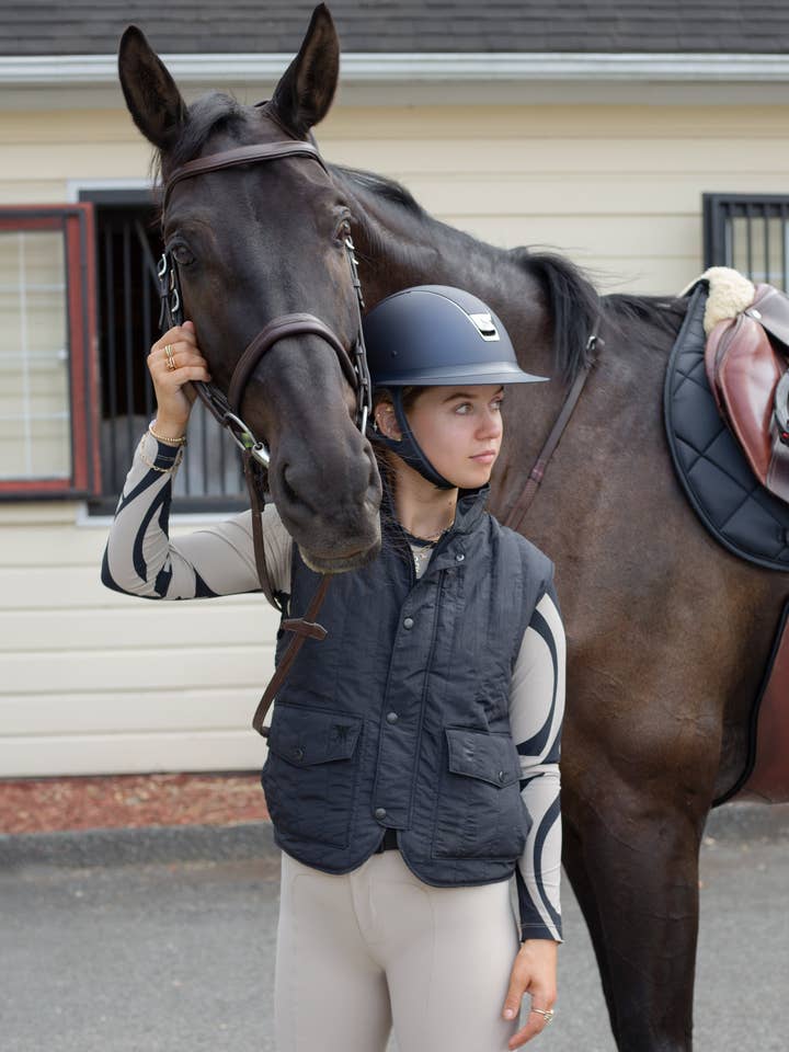 Quilted Riding Vest Black for wholesale on Faire2