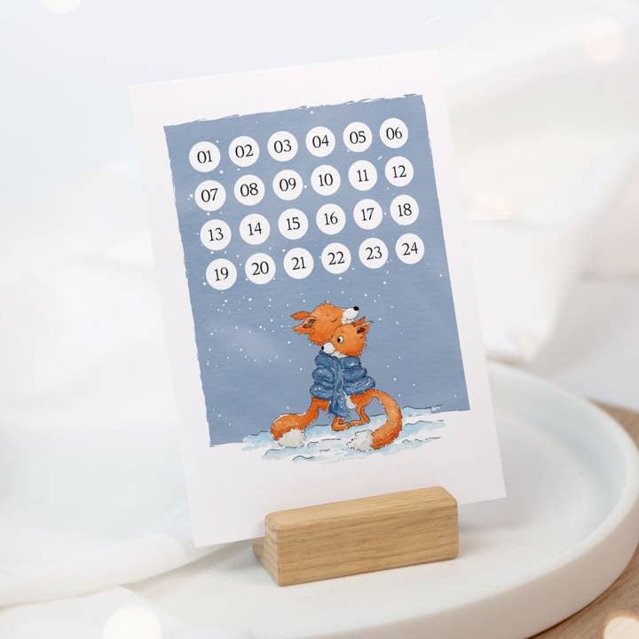 Advent calendar card - mini Christmas calendar | foxes and other Purchase Wholesale adventskalender verpackung. Free Returns & Net 60 Terms on Faire trending on Faire.