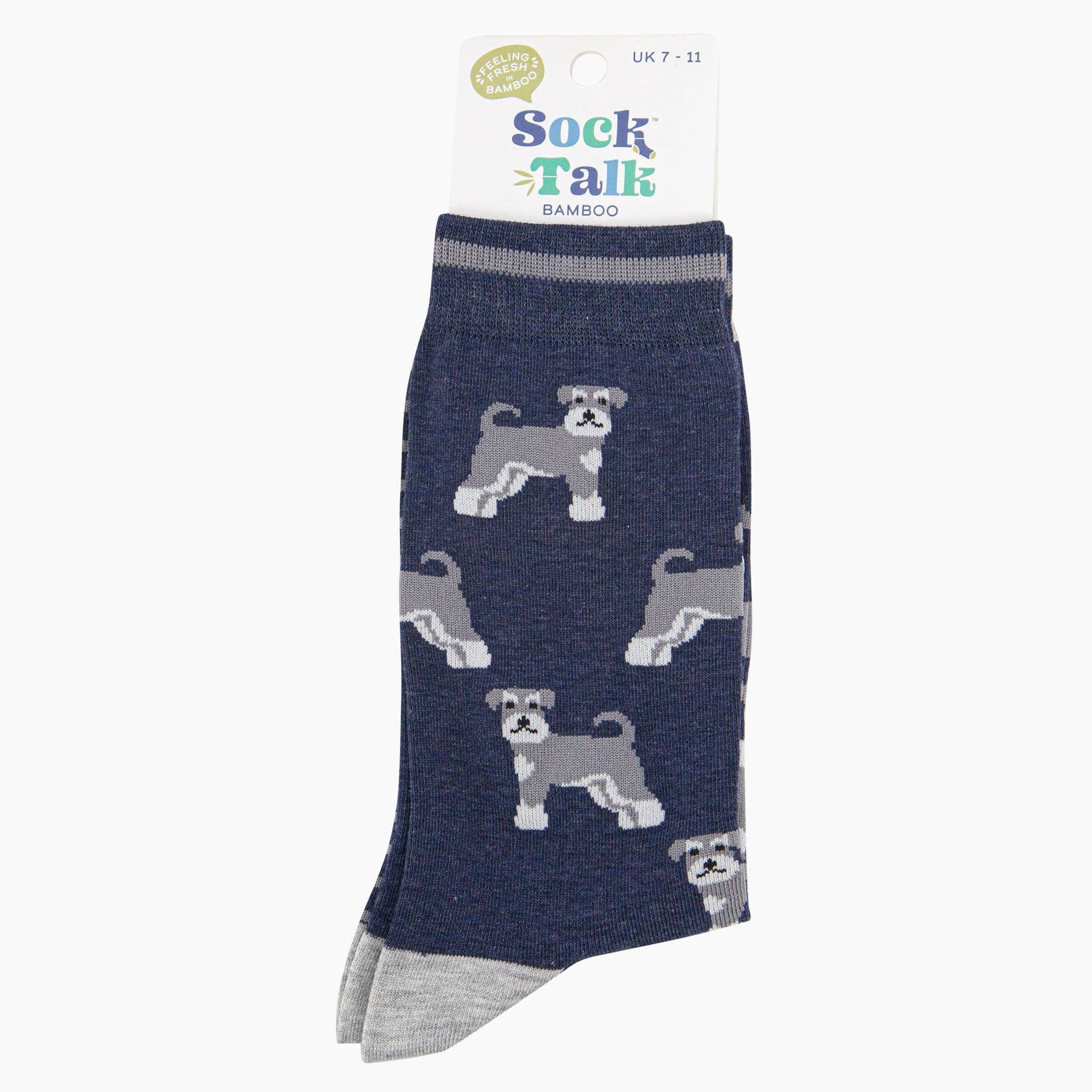 Sock Talk – wholesale Socks – Men's – Men's Bamboo Socks - Navy, Schnauzer3