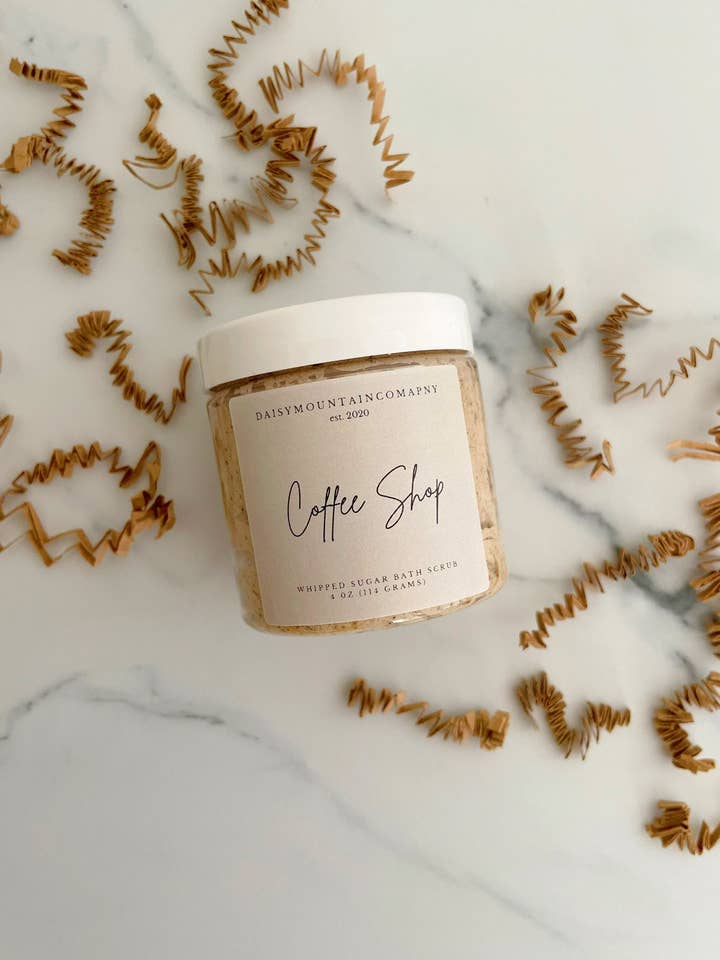Luxury Whipped Sugar Scrub | Coffee Shop | Coffee Lover Sugar Scrub | Exfoliating Soap | Sugar Scrub | Bath & Body Gift | Gift for her for wholesale by Daisy Mountain Company