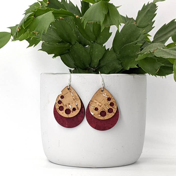 Elisabetta Studio - Wholesale Dangle Earrings - Droplet Cork Earrings2