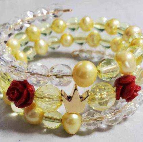 Thorneapple Designs - Wholesale Beaded Bracelet - Kids - Cuff Bracelet: Princess - Child3