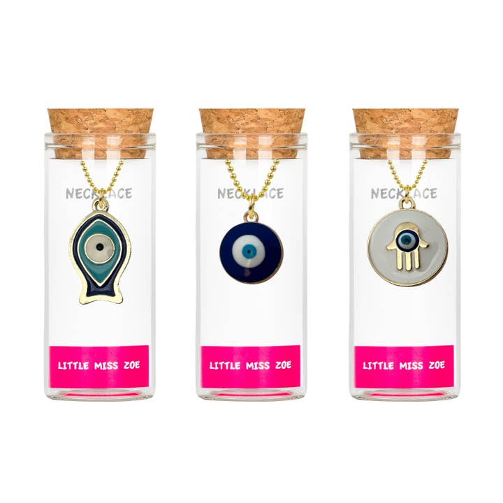 Little Miss Zoe - Wholesale Kids Necklace - Kids - Kids Charm Necklace in a glass bottle - Collection Set7