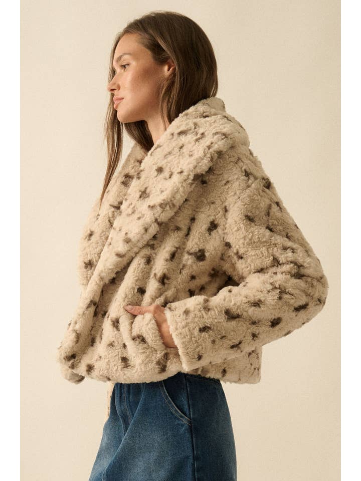 Promesa USA - Wholesale Jacket - Women's - Faux Rabbit Fur Fleece Shawl-Collar Pocket Jacket14