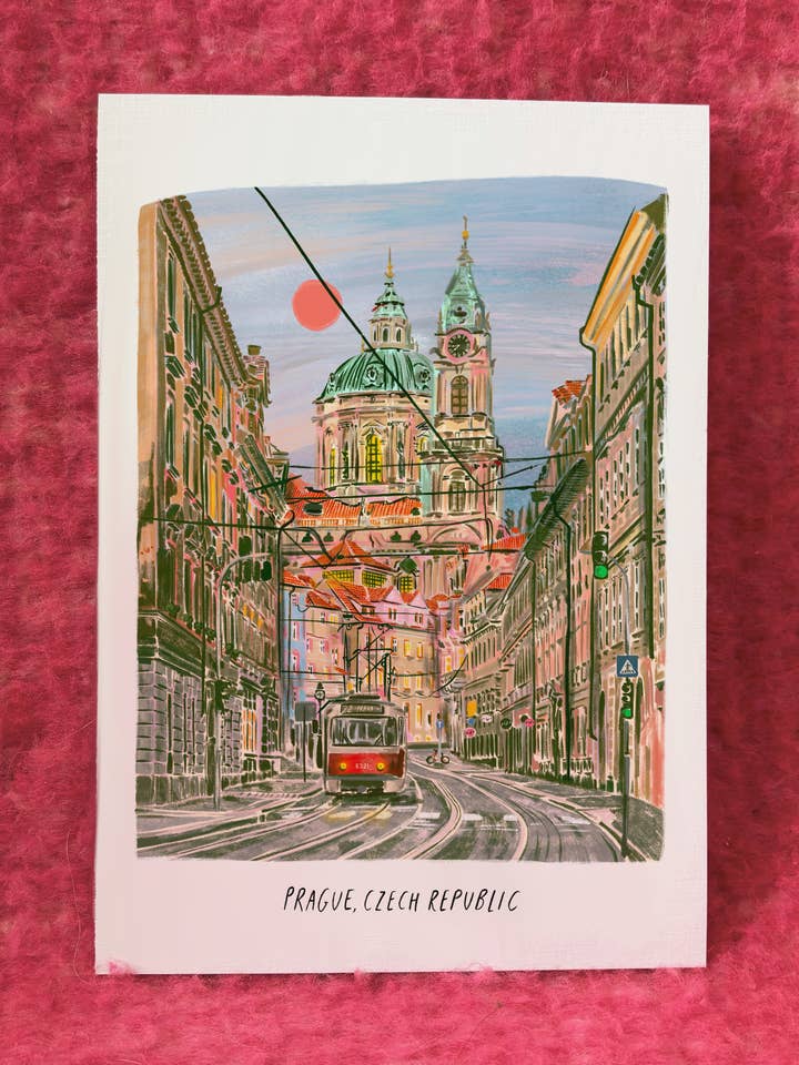 Prague, Czech Republic Print for wholesale by Modge Design Studio