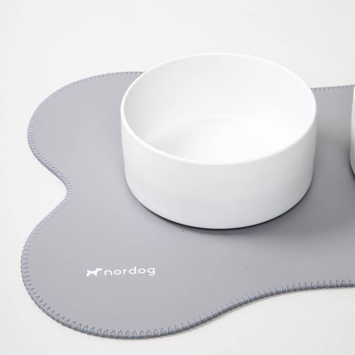 Nordog - Wholesale Pet Food Mat - Dog - Placemat for dog bowls (grey)1