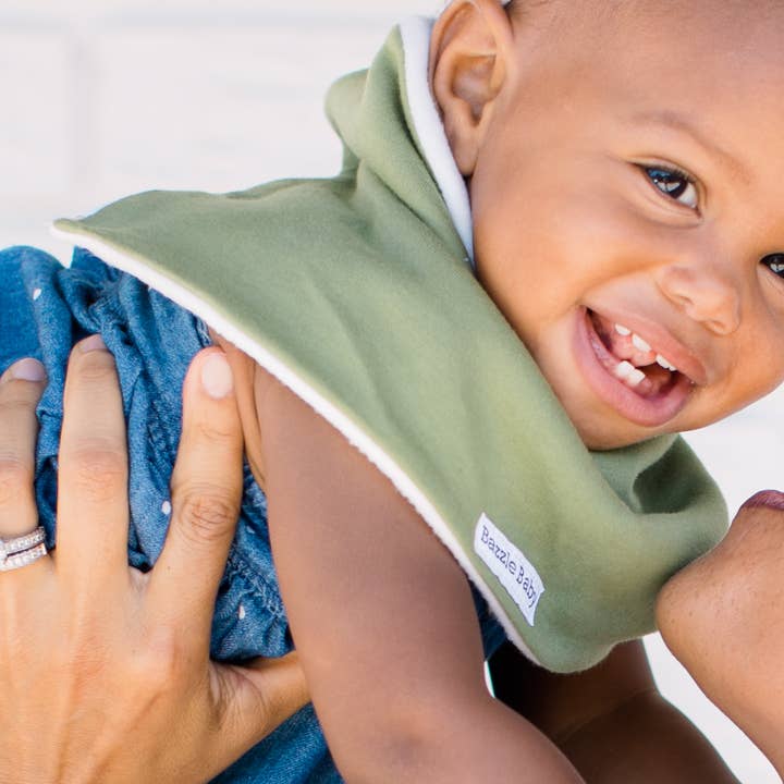 Bavoir Bandobb Infinity doublé en polaire pour les fêtes de fin d'année, lot de 2 pour la vente par Bazzle Baby