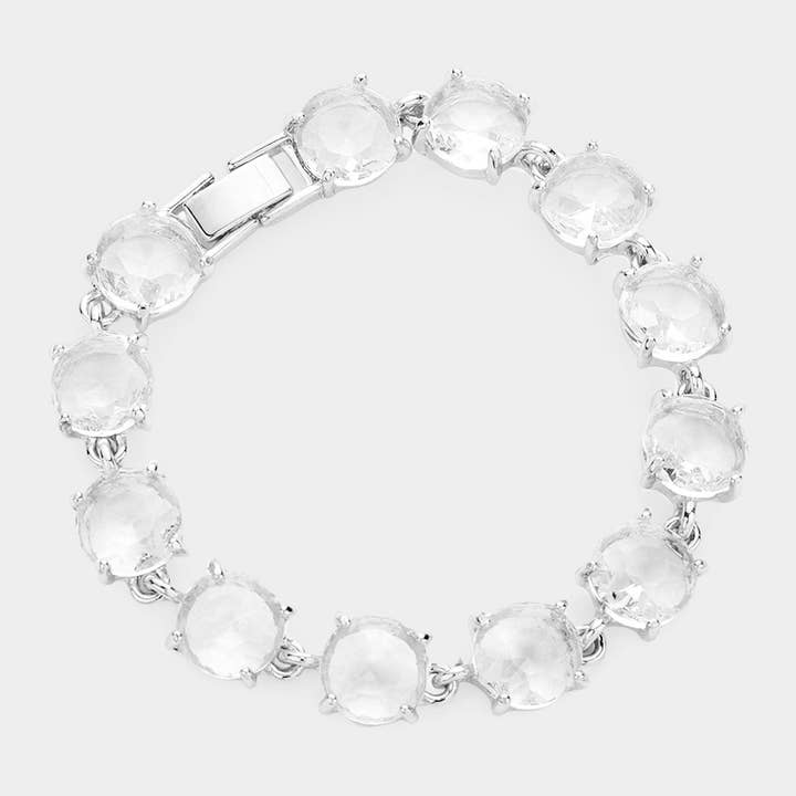 Sensibling Corp. - Wholesale Link & Chain Bracelet - American USA Round Stone Link Evening Bracelet43