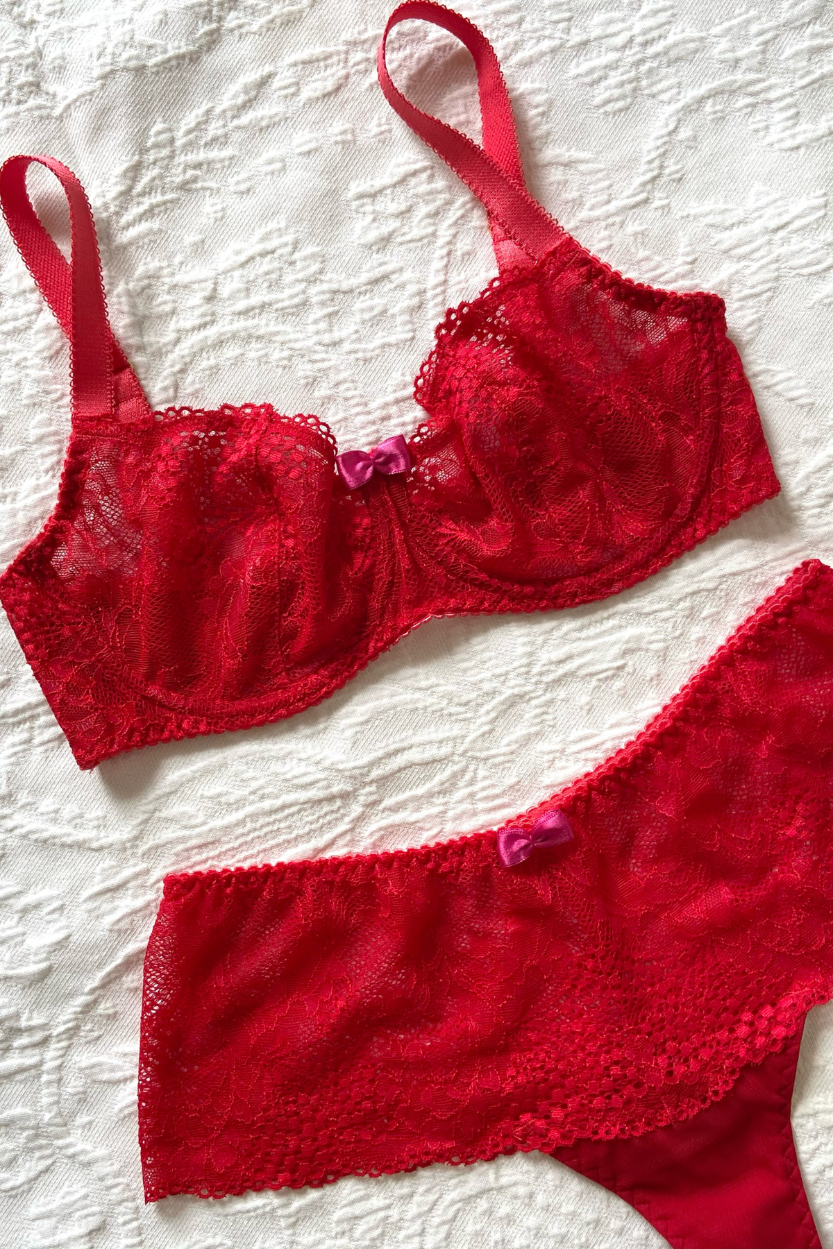 Viola Sky - Wholesale Underwear - Women's - Miss Cherie Red Lace Hipster Thong3