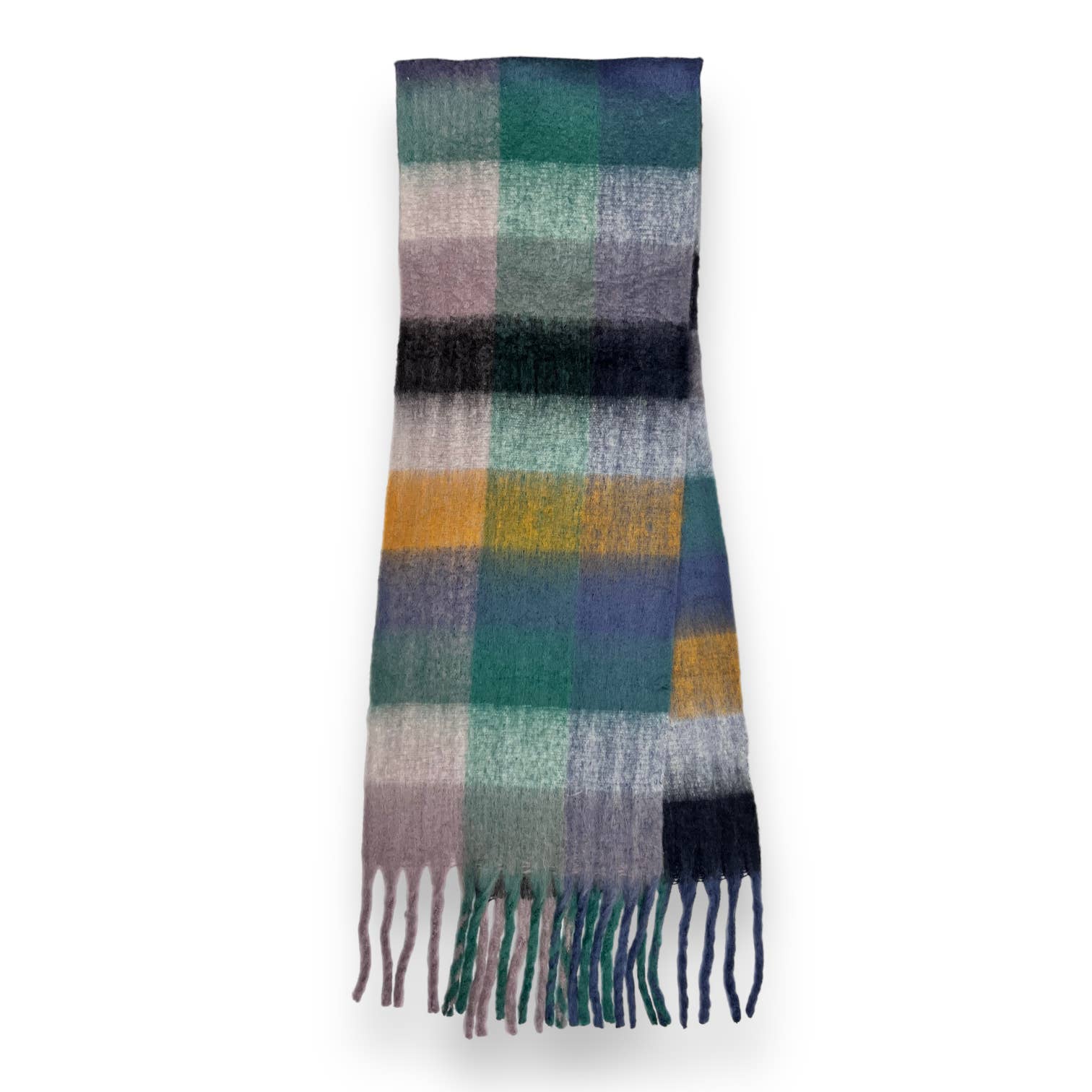 London Scarves - Vendita all'ingrosso Sciarpa - Donna - Sciarpa in morbido tessuto a quadri, 16 colori, rifinita con nappine16