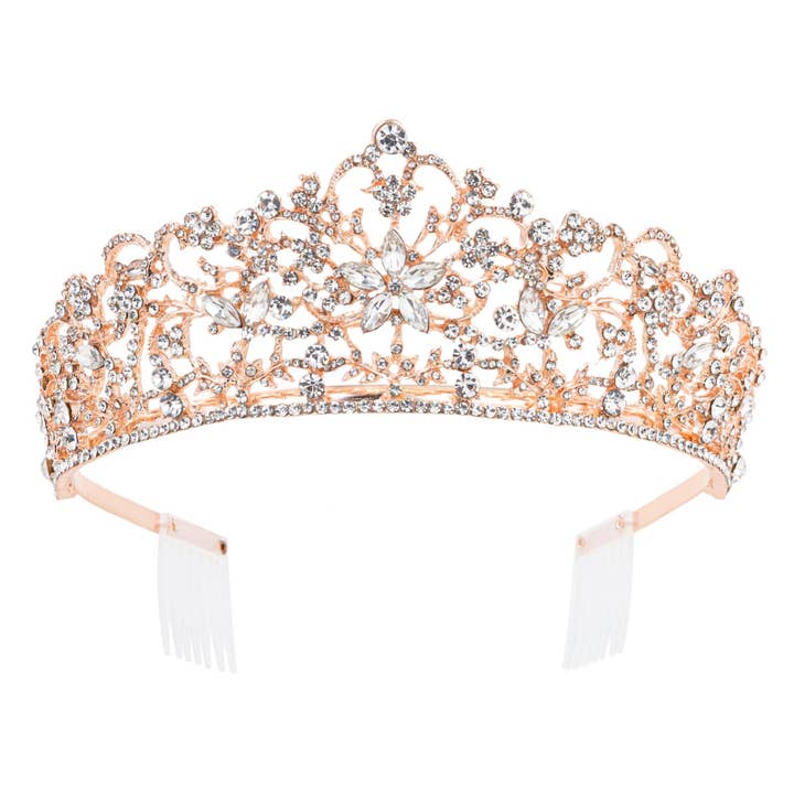 Diacly - Wholesale Tiara - Women's - Star in Bloom Vine Rhinestone Wedding Tiara