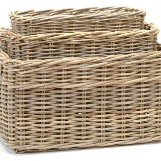 Ensemble de panier 3 pièces en rotin pour la vente par Bacon Basketware
