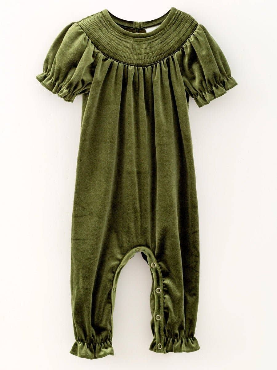 The Hair Bow Company - Wholesale Jumpsuit - Baby - Classic Smocked Holiday Velvet Infant Rompers9