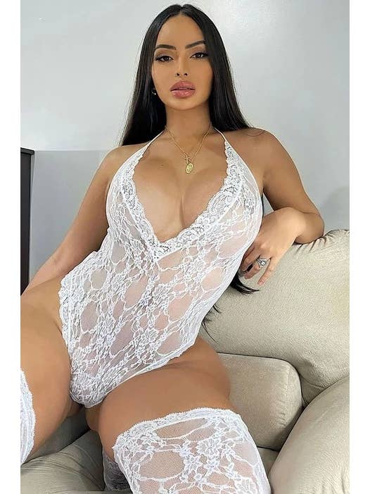 Tourtiwi - Wholesale Bodysuit - Women's - Sexy lingerie sexy strapless lace open crotch bodysuit
