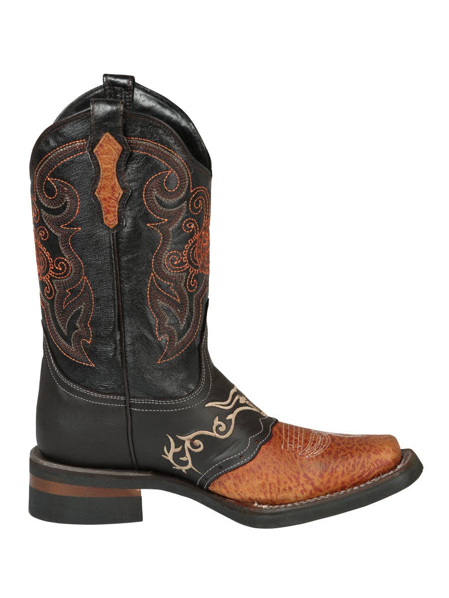 El General Western Wear – Großhandel Cowboystiefel – Herren – El General Rodeo-Stiefel – Crazy Wine mit Stickerei 406672