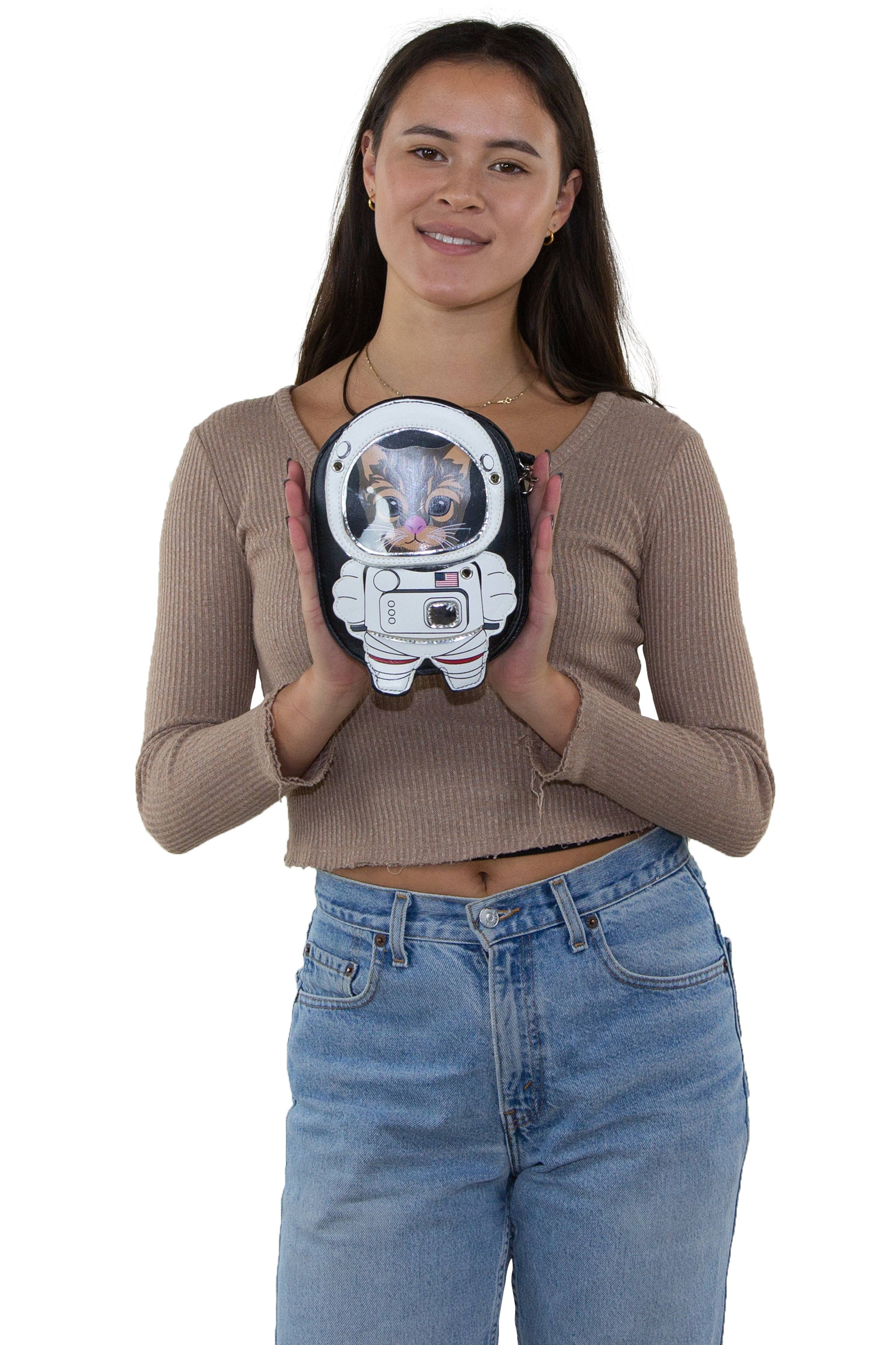 COMECO INC - Wholesale Crossbody Bag - Women's - Astronaut Cat Shoulder Crossbody Bag in Vinyl Material2