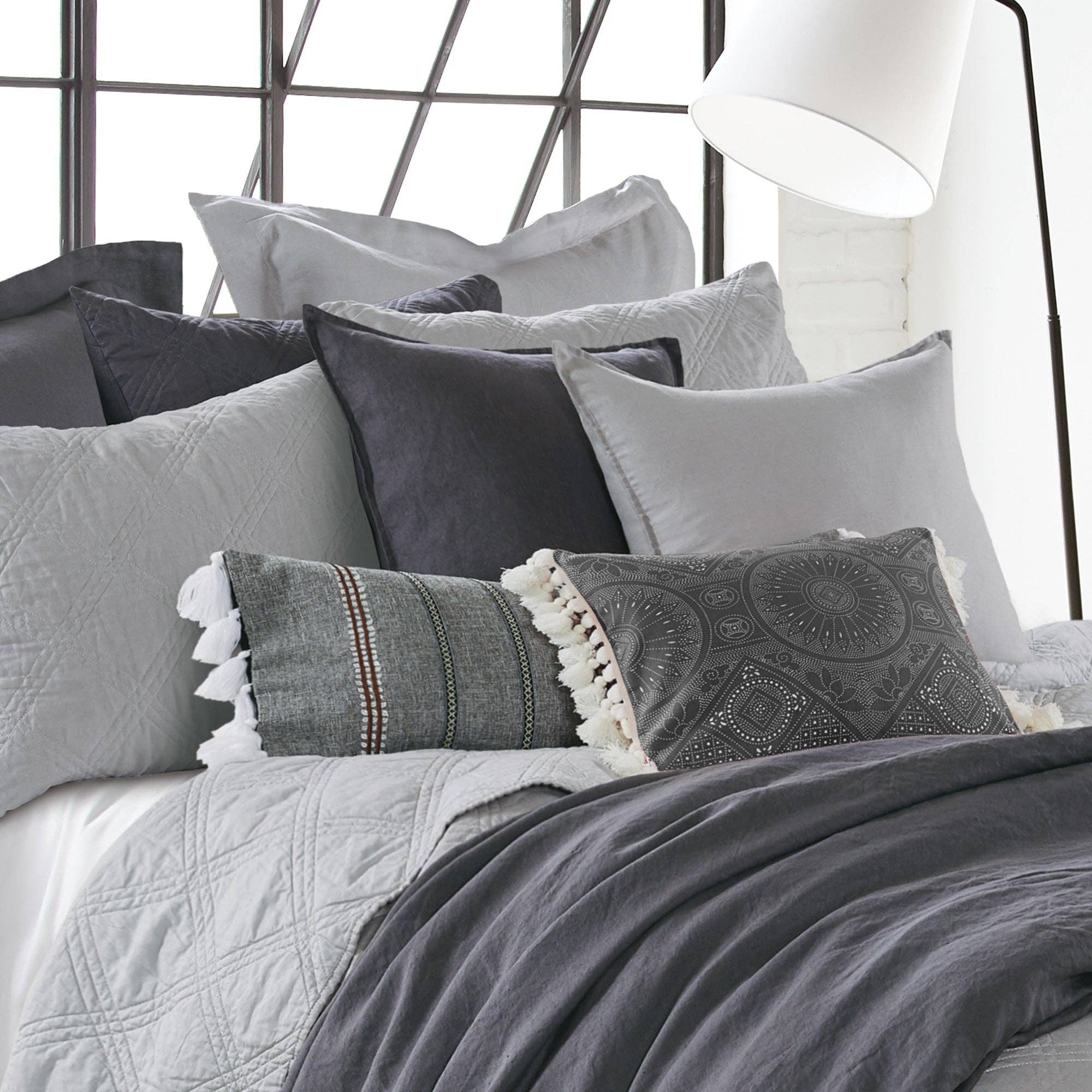 Levtex Home - Wholesale Throw Pillow Cover - French Flax Washed Linen Square Pillow Cover- Set of 217