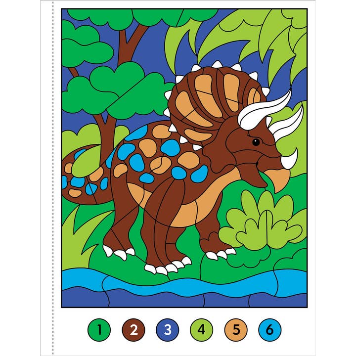 Peter Pauper Press - Wholesale Coloring Book - Kids & Baby - My First Color-by-Number! Dinosaurs