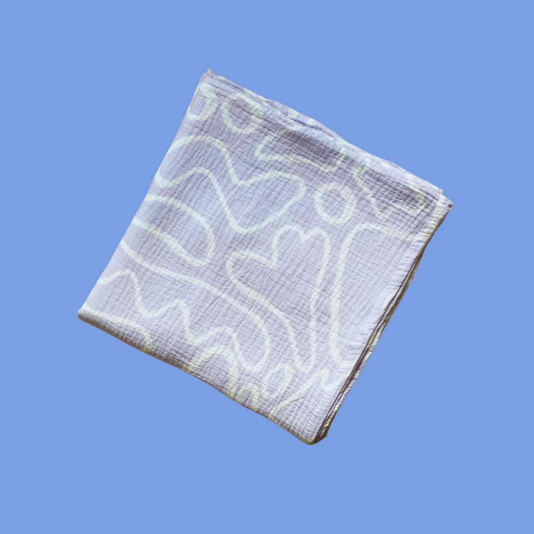 The Laze Organic Cotton Baby Swaddle - Lilac for wholesale on Faire4