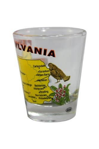 7 Star - Wholesale Shotglas - Pennsylvanië State shotglas 2 oz1
