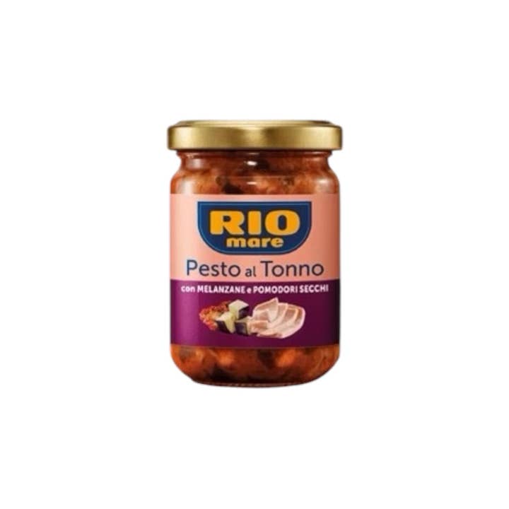 Made in eatalia – Engroshandel Pesto – Rio Mare Tun pesto Aubergine og Soltørrede Tomater 130g