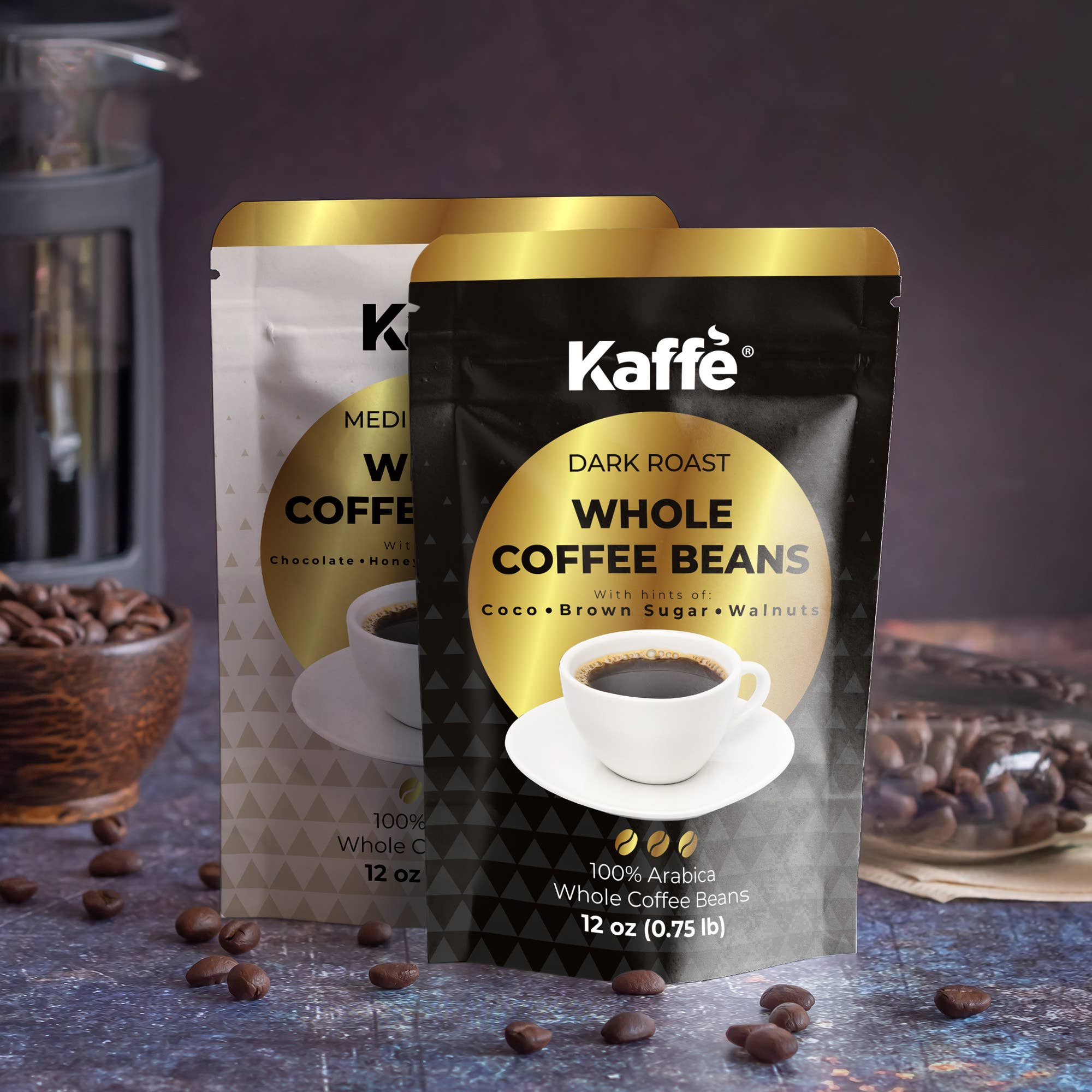 Kaffe - Venta al por mayor Café en grano - Kaffe Café en Grano Tostado Oscuro Colombiano (340 g) - 100 % Arábica5