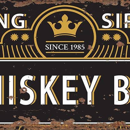 The British Metal Signs Company - Wholesale Sign - Whiskey Sign, Whiskey Bar Sign Metal Vintage Sign Kitchen