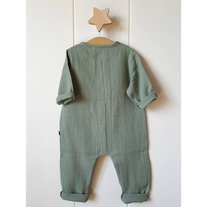 Pamouque - Wholesale Jumpsuit - Baby - Unisex Muslin Romper / 100% Organic double gauze cotton4