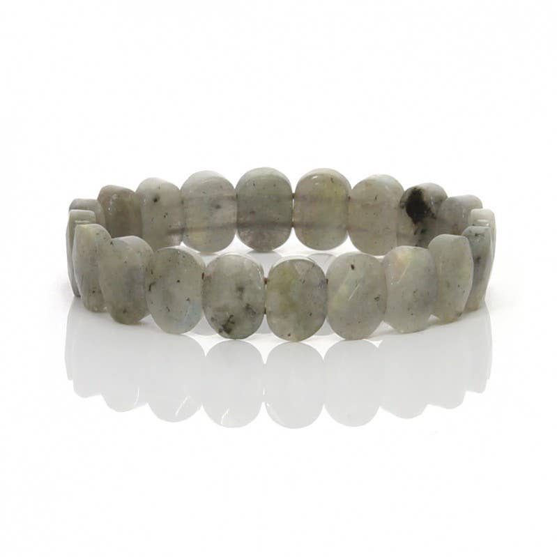 UniArt - Wholesale Cuff Bracelet - Bracelet of faceted oval natural stones3