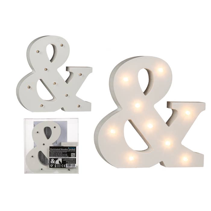 Out of the blue KG - Vendita all'ingrosso Cartelli - Simbolo in legno illuminato e, con 9 LED,
