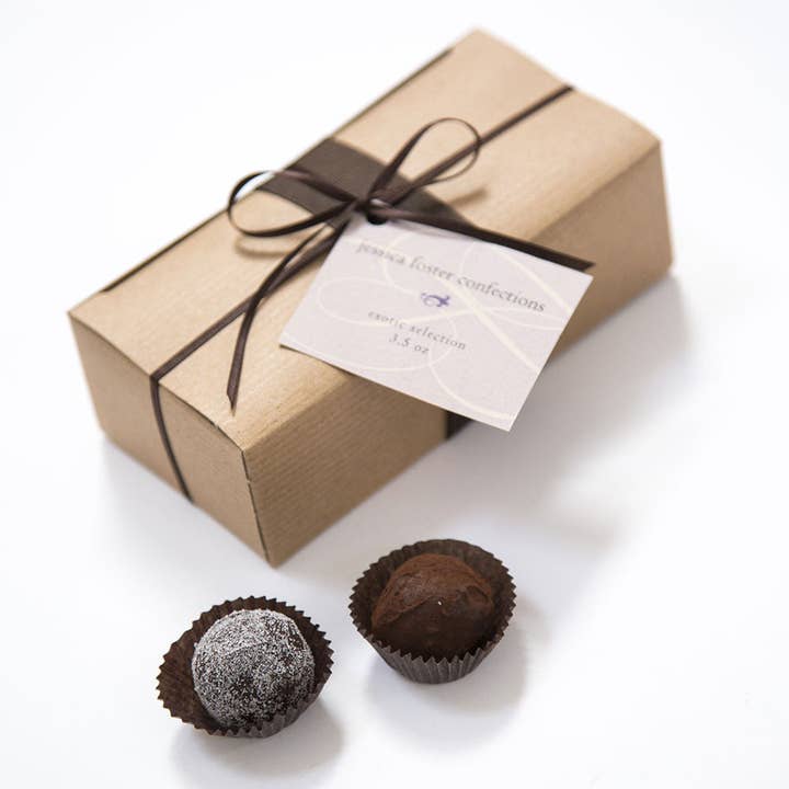 8 Piece Exotics Box for wholesale by Jessica Foster Confections