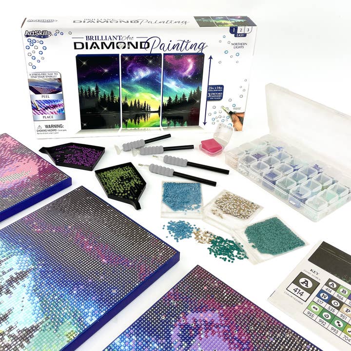 Diamond Art Painting Kit - Arts & Craft Kit -Northern Lights for wholesale by ArtSkills