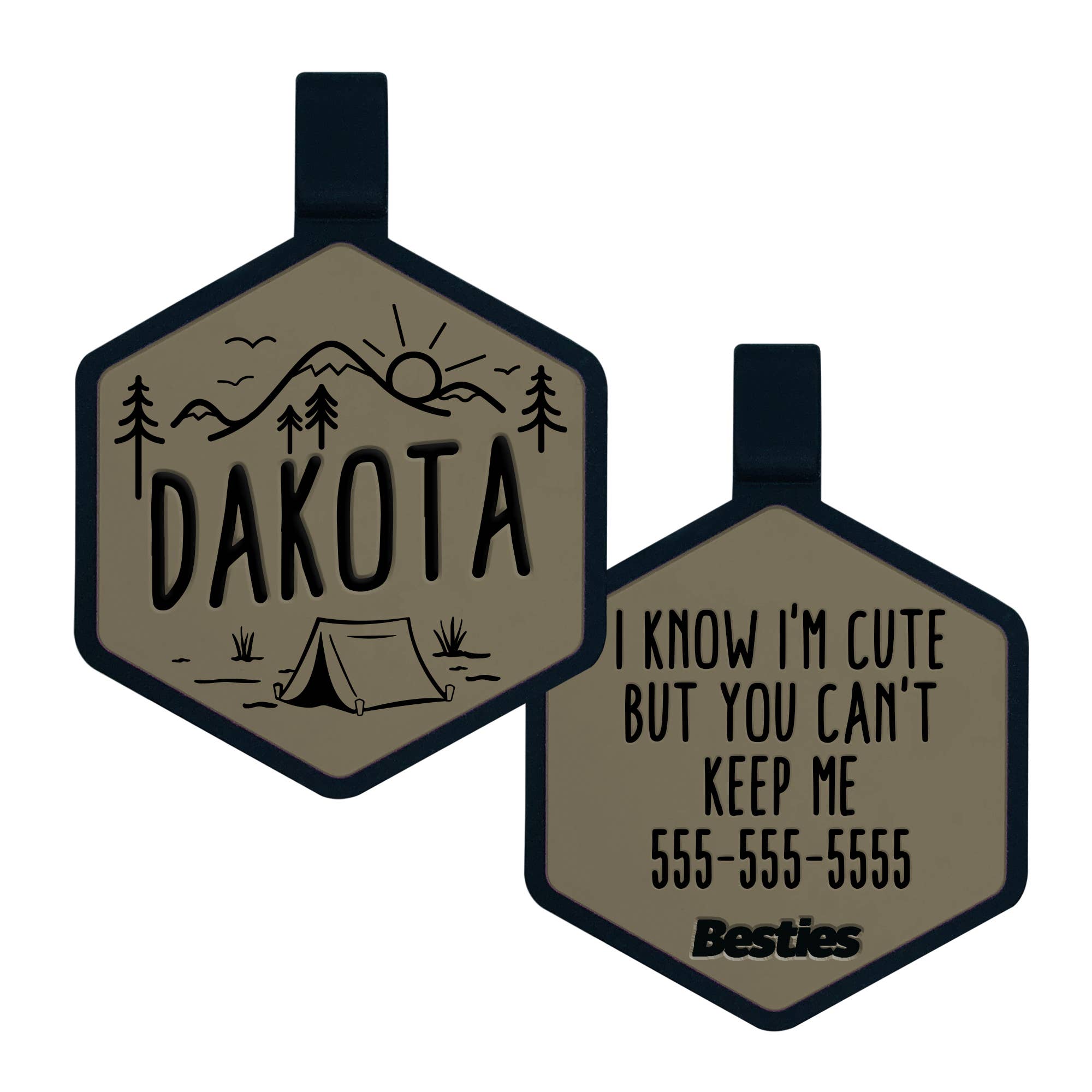 Besties Pets - Wholesale Pet Identification Tag - Dog - Adventure Is Calling Silicone Dog ID Tag2