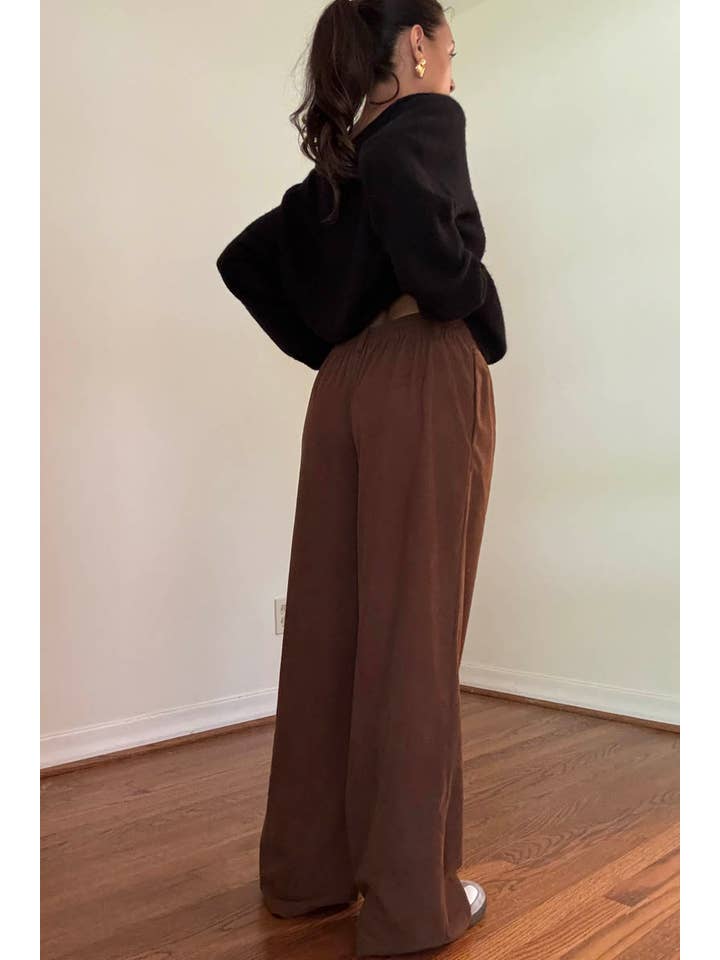 Salty - Wholesale Pants - Women's - CORD DRAWSTRING WIDE PANTS14