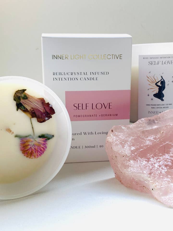 Self Love - Reiki + Crystal Infused Candle for wholesale by Inner Light Collective