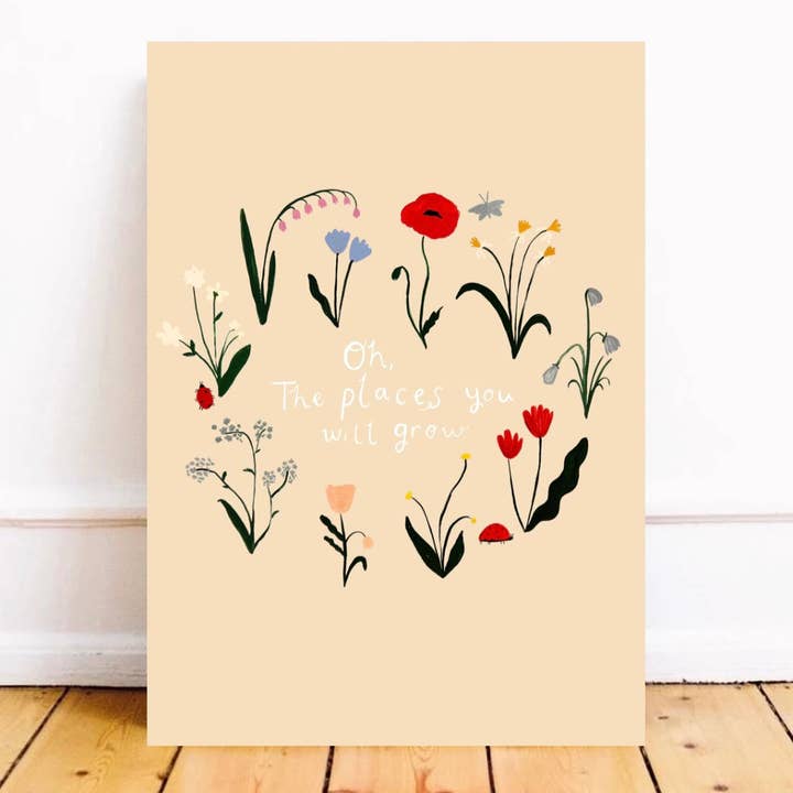 The Places You Will Grow! Art Print for wholesale by yaya studio