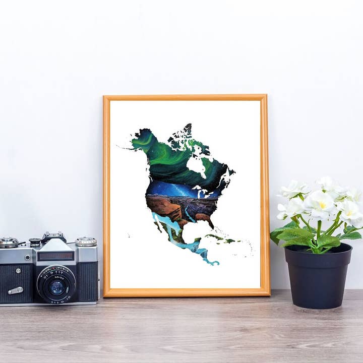 North America Collection Art Print - 8x10 Inch for wholesale by MLpaintings