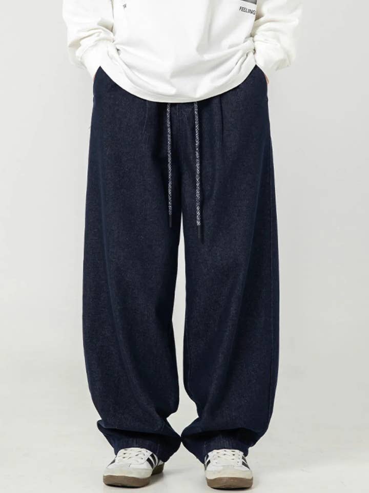 Herren-Jeans in Übergröße mit Kordelzug und lockerem Schnitt für den Großhandel von Blak Wardrob