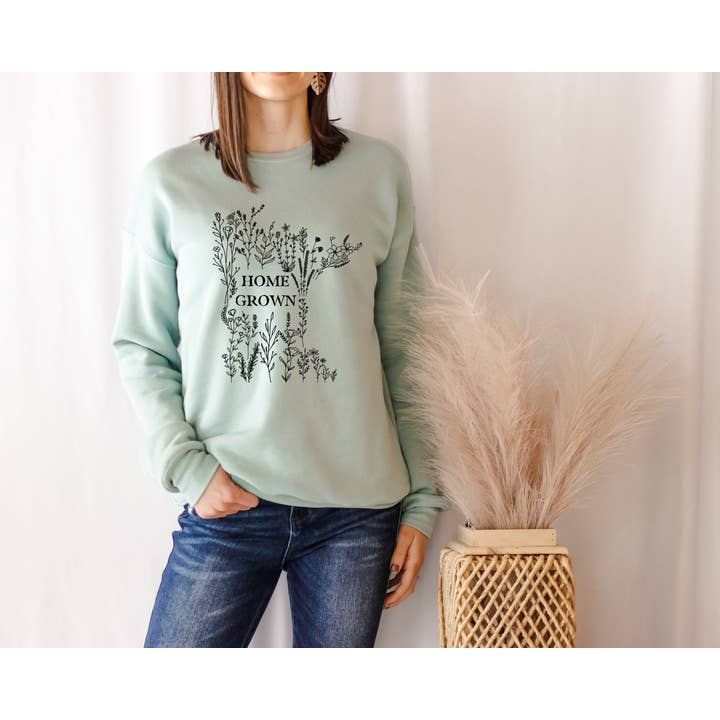Rosa Mae Co - Wholesale Grafisch sweatshirt - Dames - Bella Canvas Minnesota-sweatshirt met ronde hals en bloemenprint2