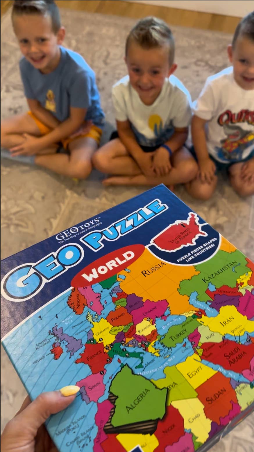Geotoys - Wholesale Puzzle - Kids - Geotoys GeoPuzzle, 68 World Country Shaped Pieces