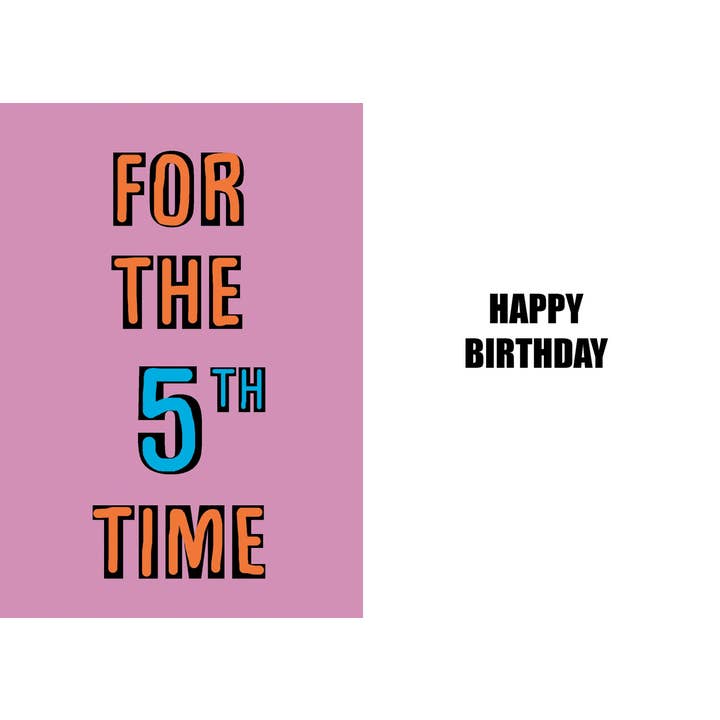 Cartão Humorístico de Alta Qualidade para o 5º Aniversário Divertido por atacado de Duggoons Greeting Cards