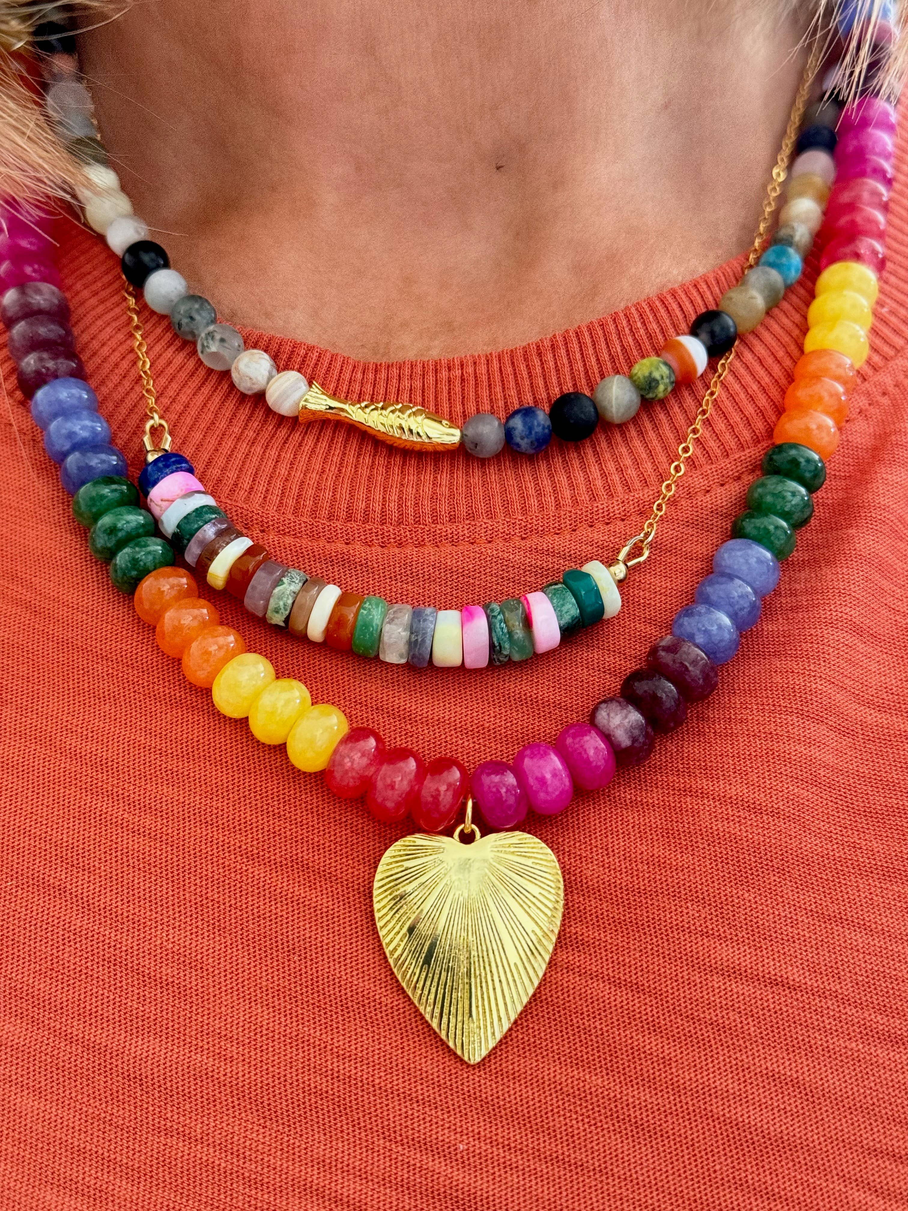 Jessica Matrasko Jewelry - Wholesale Beaded/Pearl Necklace - Ashia Beaded Fish Necklace6