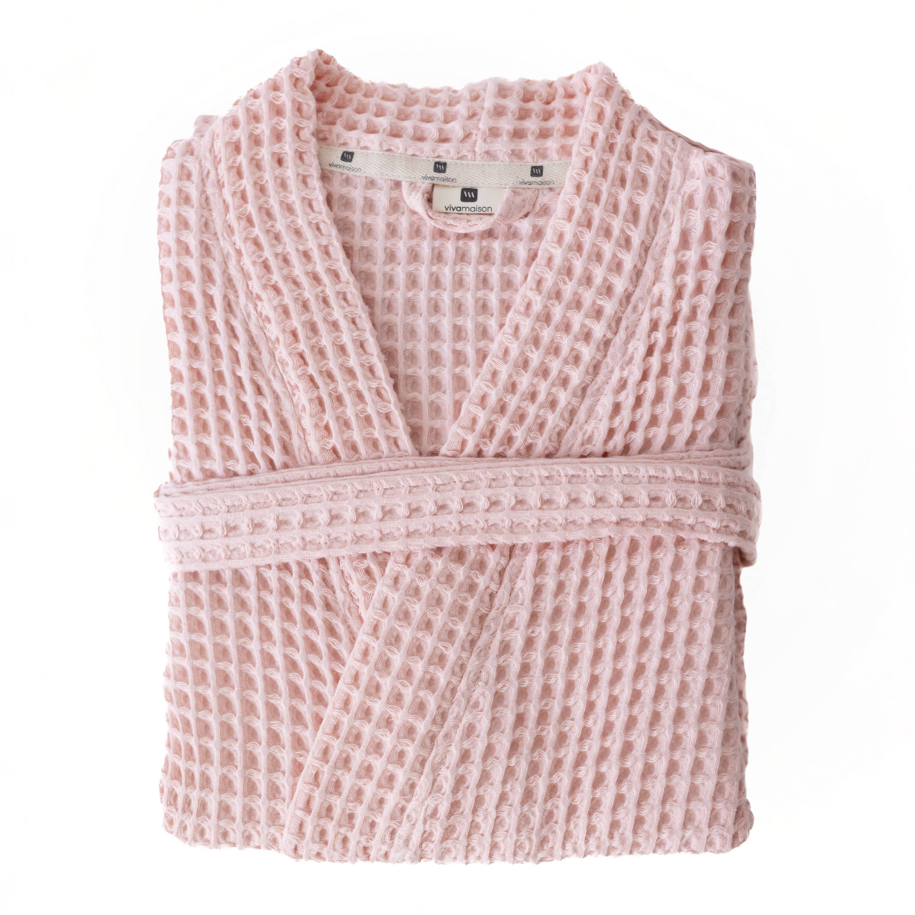 Vivamaison - Wholesale Robe - Unisex - Luxurious Waffle Kimono Bathrobe, 100% Cotton, Unisex Style56