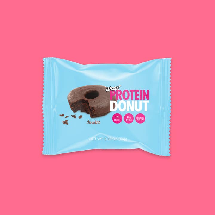 Wow! Protein Donuts - Wholesale Snack Bar - Wow! Protein Donuts: Low Calorie, (Chocolate - 6 Pack)
