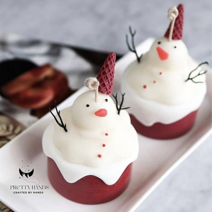 Melted Snowman Candle | Soy Candle | Christmas Candle for wholesale by Pretty Hands